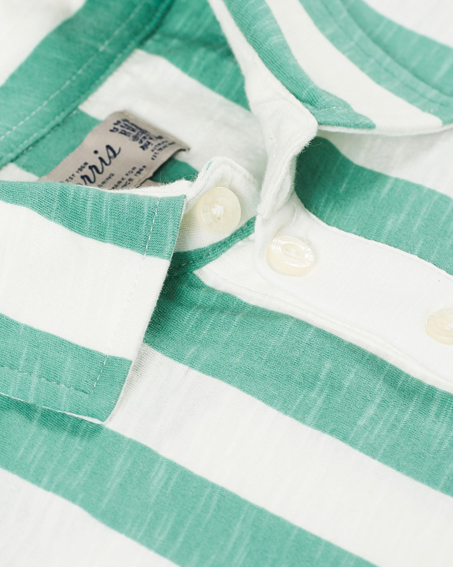 Herren | Poloshirts | Morris | Keeton Stripe Piqué Shirt Green/White