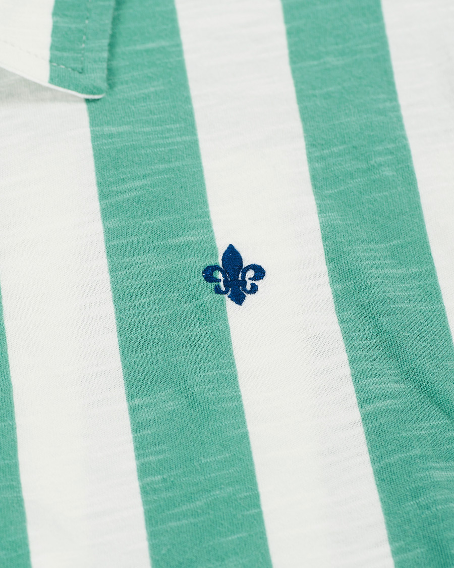 Herren | Poloshirts | Morris | Keeton Stripe Piqué Shirt Green/White