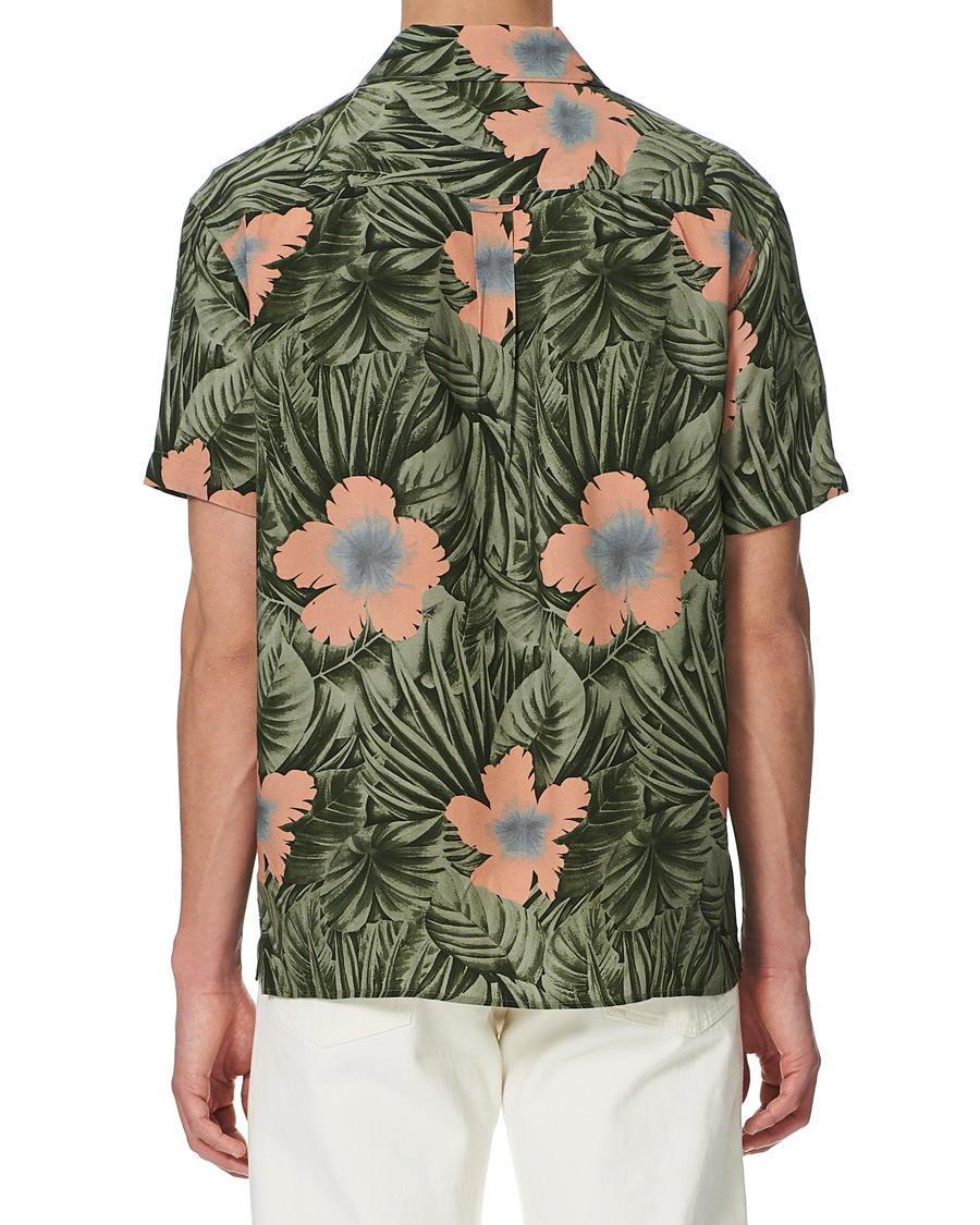 Herren | Hemden | J.Lindeberg | Printed Short Sleeve Camp Collar Shirt Sage