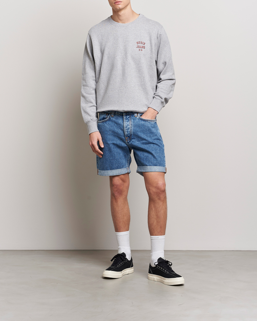 Herren | Shorts | Nudie Jeans | Josh Stretch Denim Shorts Friendly Blue