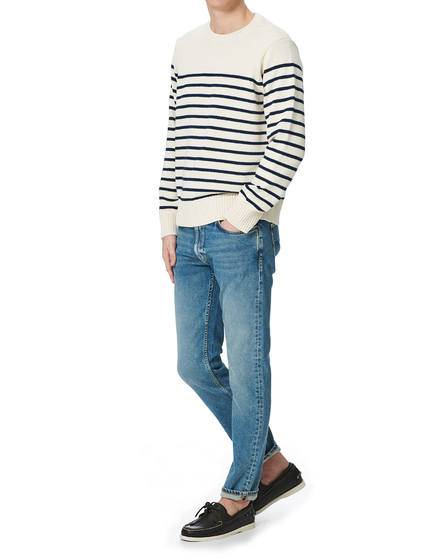 Herren | Jeans | Nudie Jeans | Lean Dean Loving Twill Stretch Jeans Light Blue