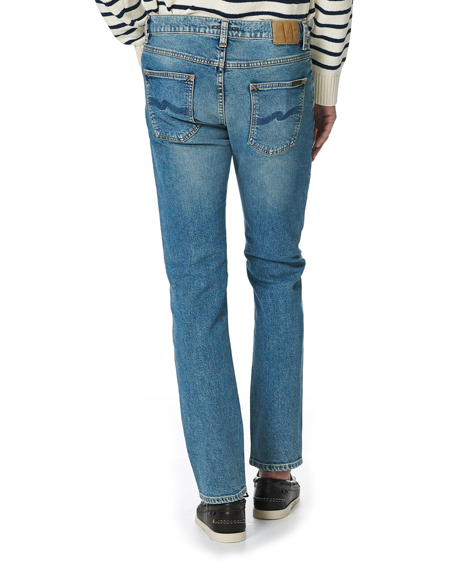 Herren | Jeans | Nudie Jeans | Lean Dean Loving Twill Stretch Jeans Light Blue
