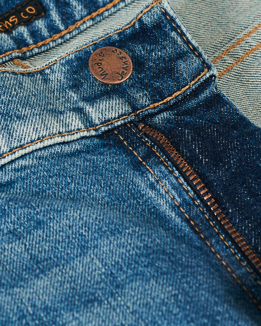 Herren | Jeans | Nudie Jeans | Lean Dean Loving Twill Stretch Jeans Light Blue