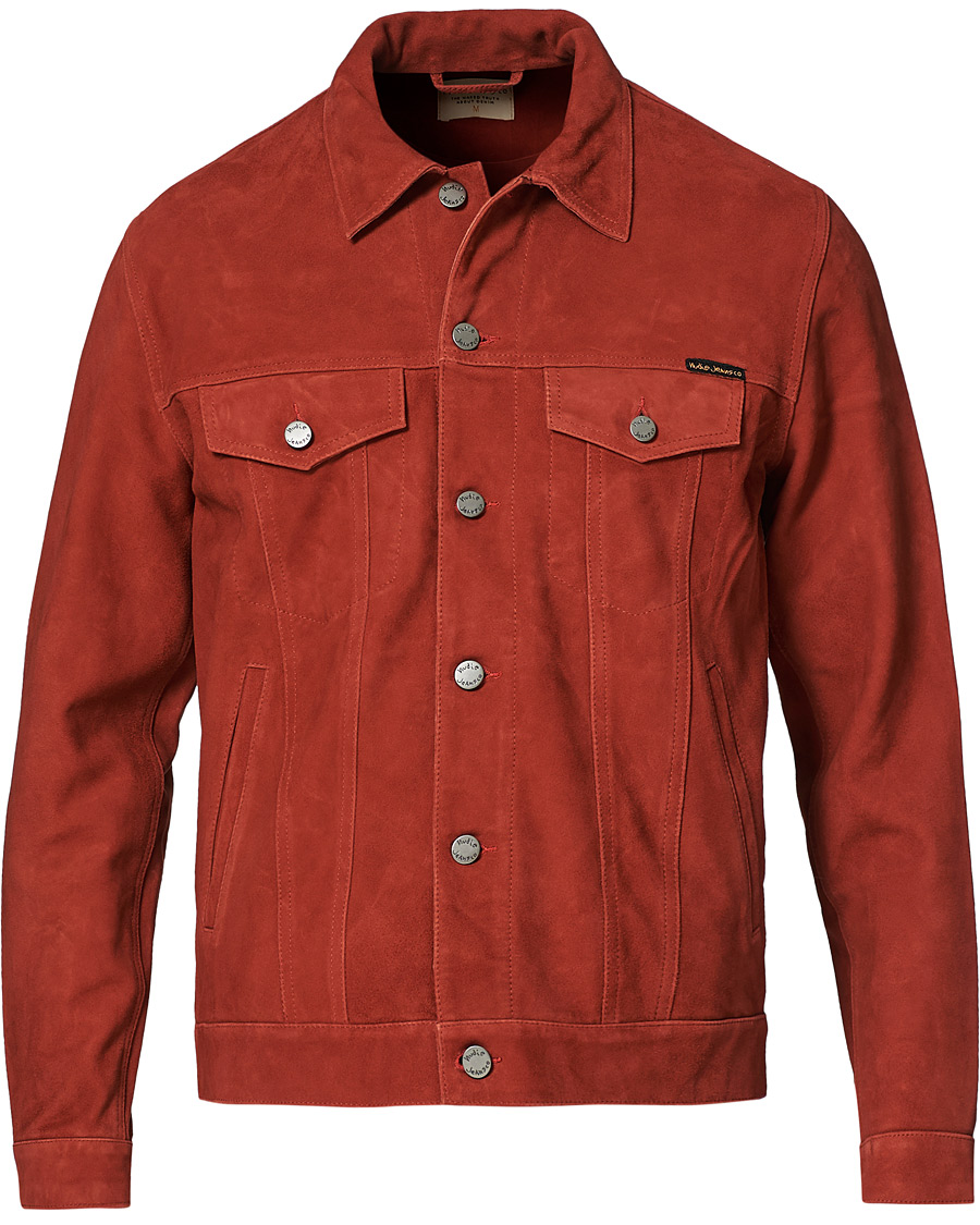 Herren | Jacken | Nudie Jeans | Robby Suede Jacket Poppy Red