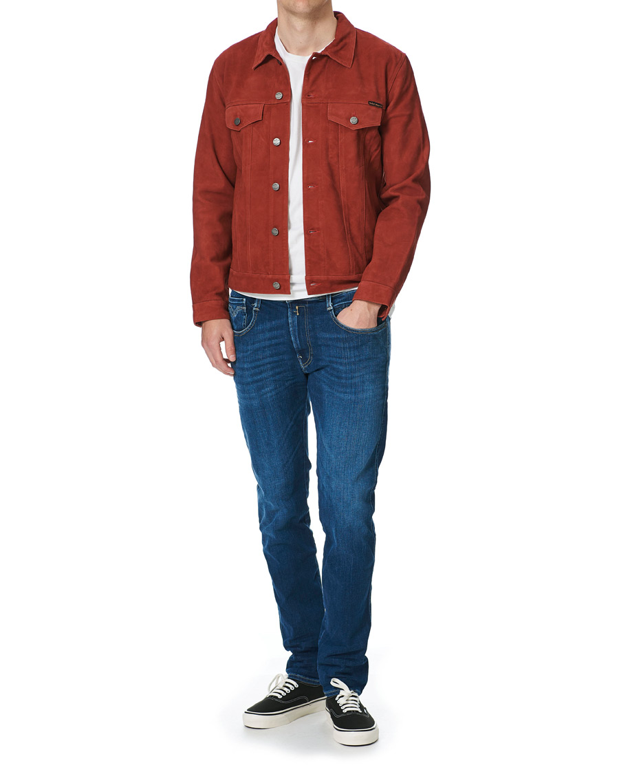 Herren | Jacken | Nudie Jeans | Robby Suede Jacket Poppy Red