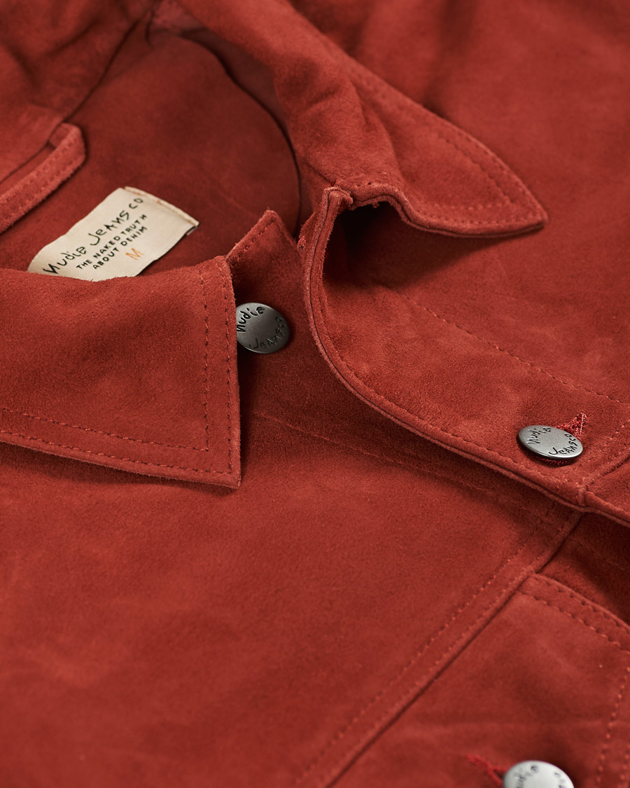 Herren | Jacken | Nudie Jeans | Robby Suede Jacket Poppy Red