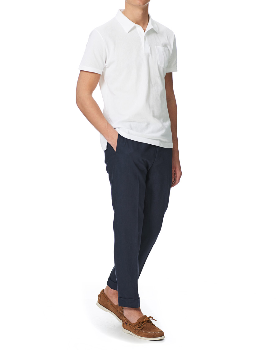 Herren | Hosen | Tiger of Sweden | Travin Drawstring Linen Trousers Light Ink