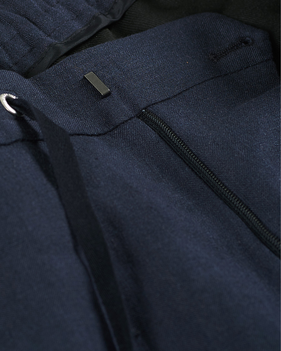 Herren | Hosen | Tiger of Sweden | Travin Drawstring Linen Trousers Light Ink