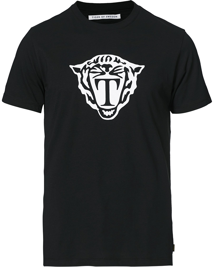 Herren | T-Shirts | Tiger of Sweden | Fleek Printed Crew Neck Tee Black