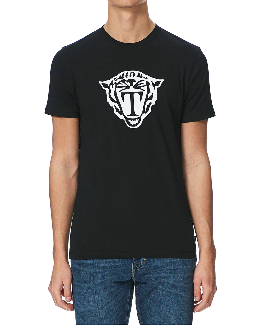 Herren | T-Shirts | Tiger of Sweden | Fleek Printed Crew Neck Tee Black