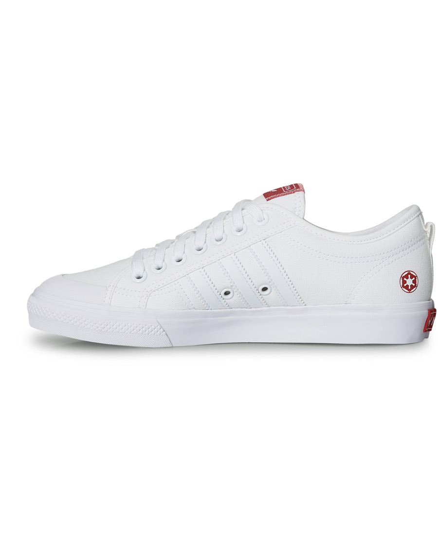 Adidas nizza trainers white burgundy sale