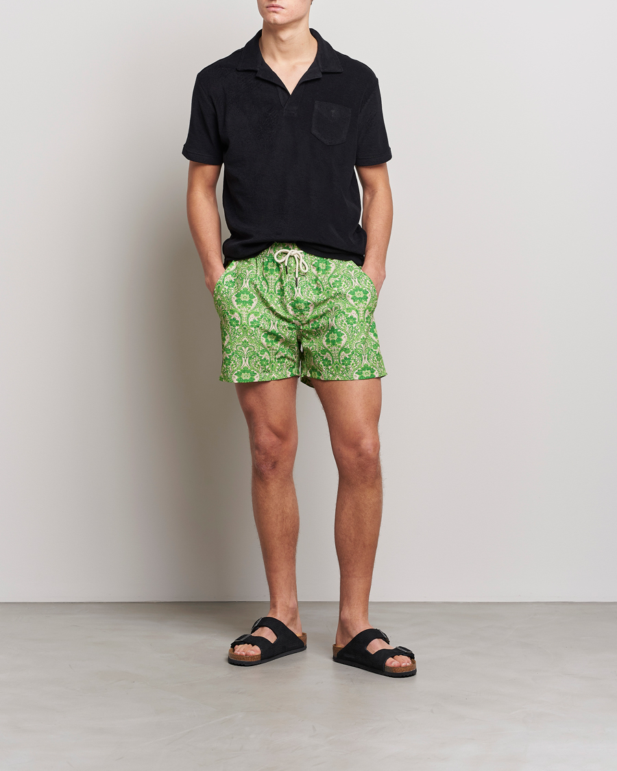 Herren | Badehosen | OAS | Printed Swim Shorts Greenie