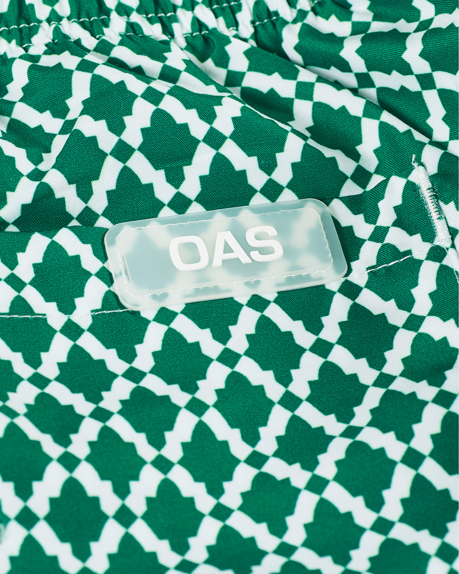 Herren | Badehosen | OAS | Printed Swim Shorts Green Tile