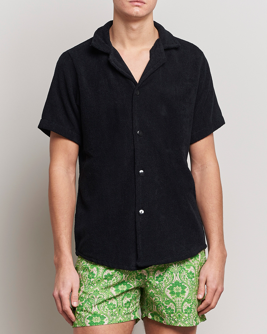 Herren | Kurzarmhemden | OAS | Terry Cuba Short Sleeve Shirt Black