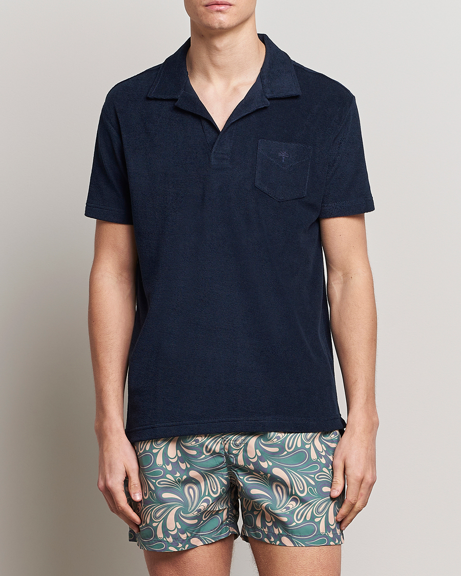 Herren | Poloshirts | OAS | Short Sleeve Terry Polo Navy