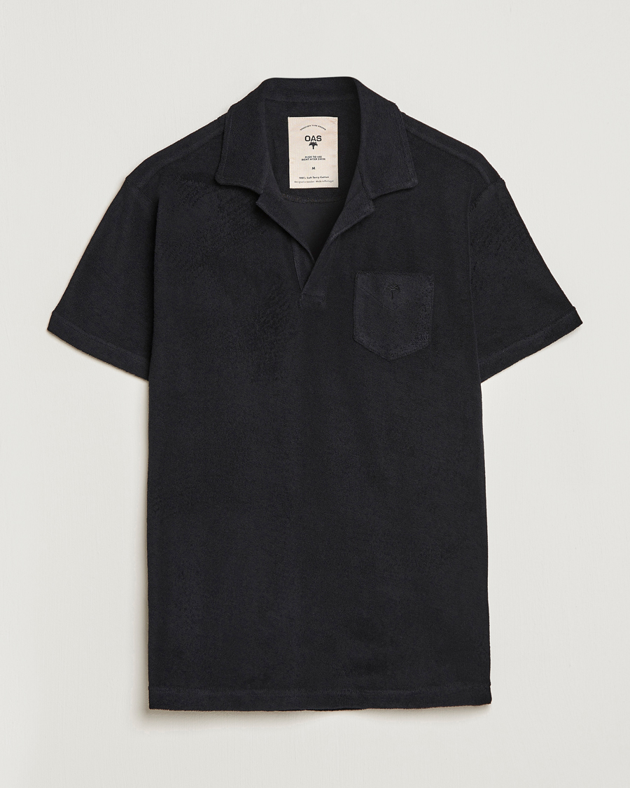 Herren | Poloshirt | OAS | Short Sleeve Terry Polo Black