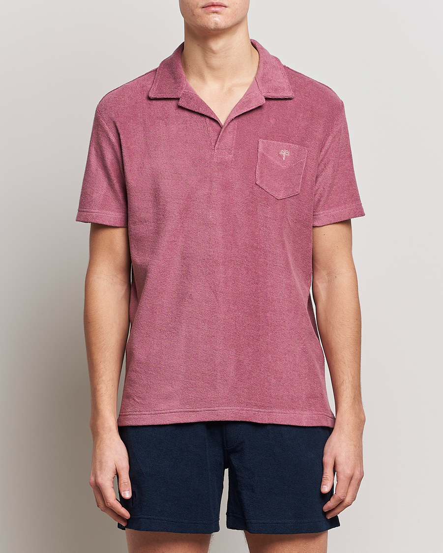 Herren | Poloshirts | OAS | Short Sleeve Terry Polo Dusty Plum