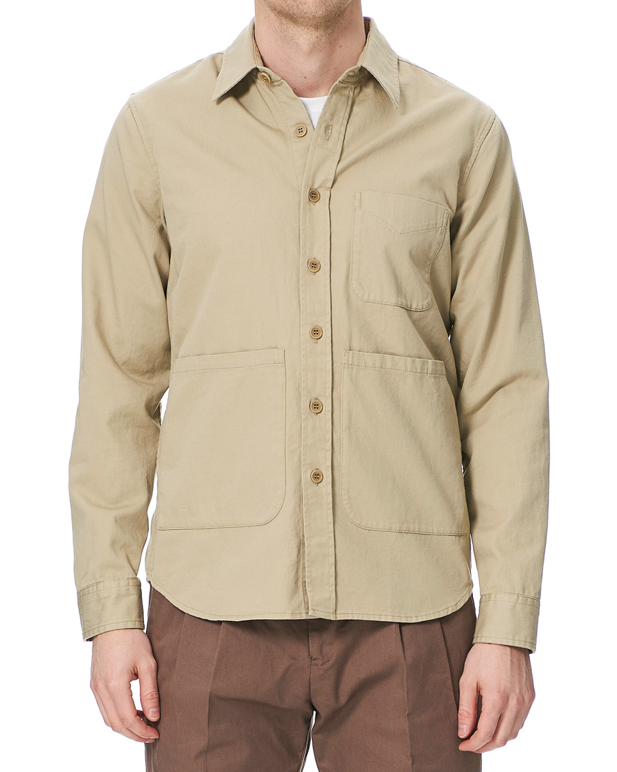 Herren | Hemden | Aspesi | Heritage Twill Utility Shirt Stone