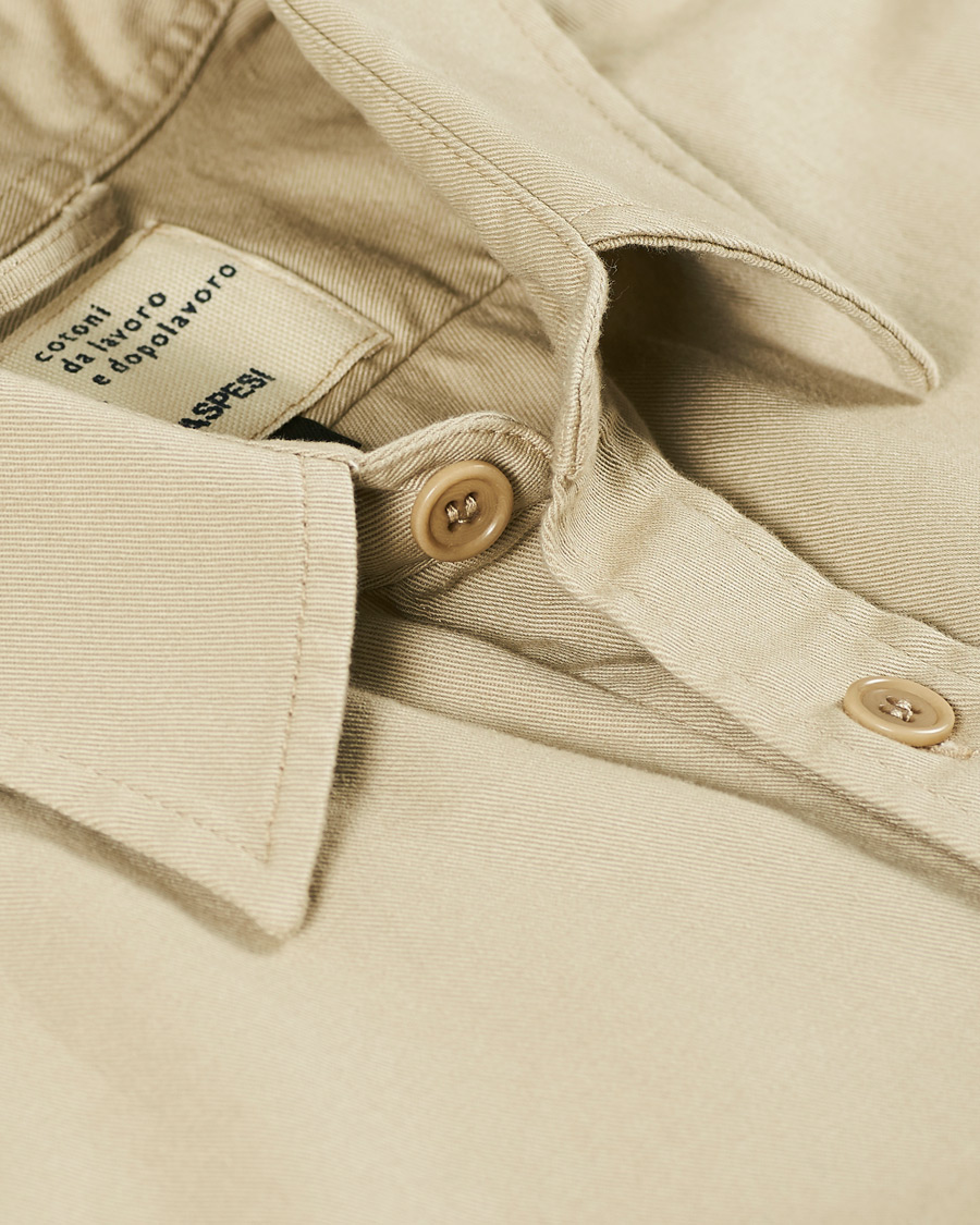 Herren | Hemden | Aspesi | Heritage Twill Utility Shirt Stone