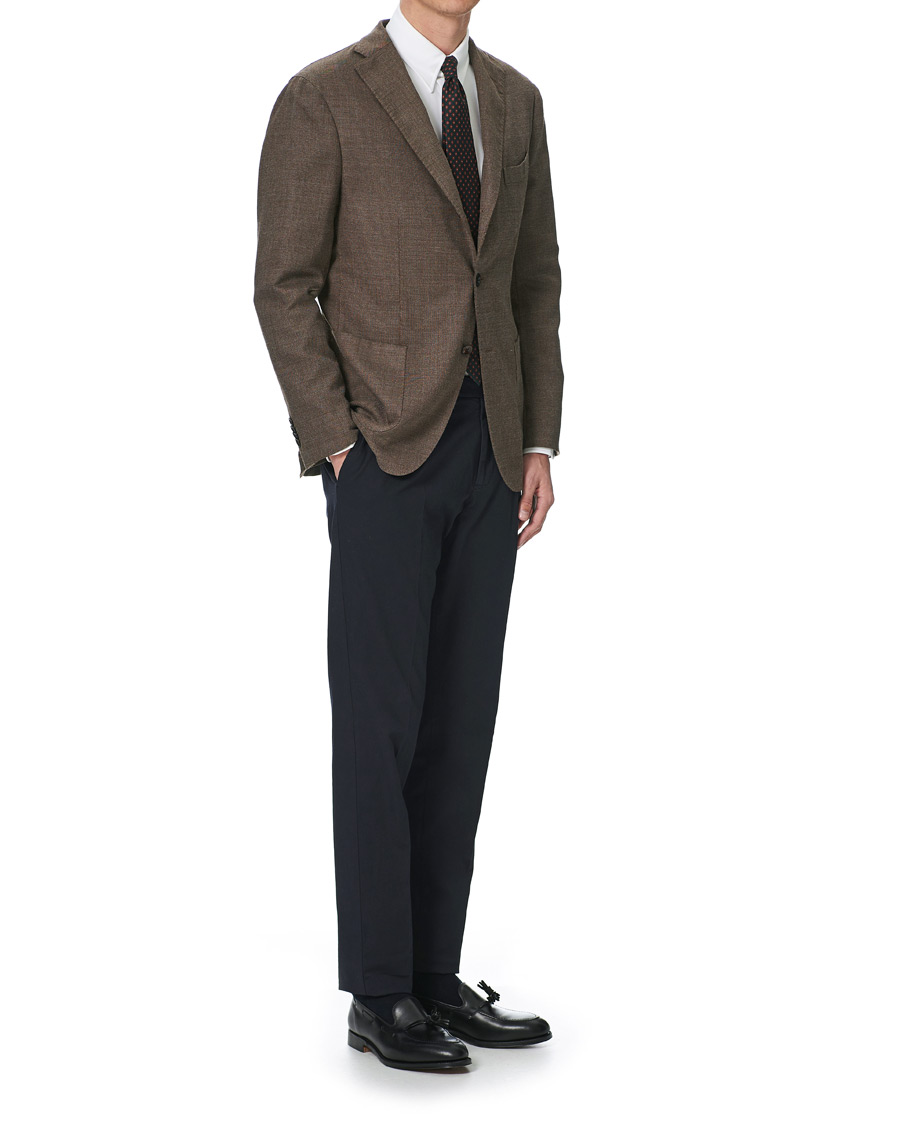 Herren | Hemden | Kamakura Shirts | Slim Fit Oxford Tab Collar Shirt White