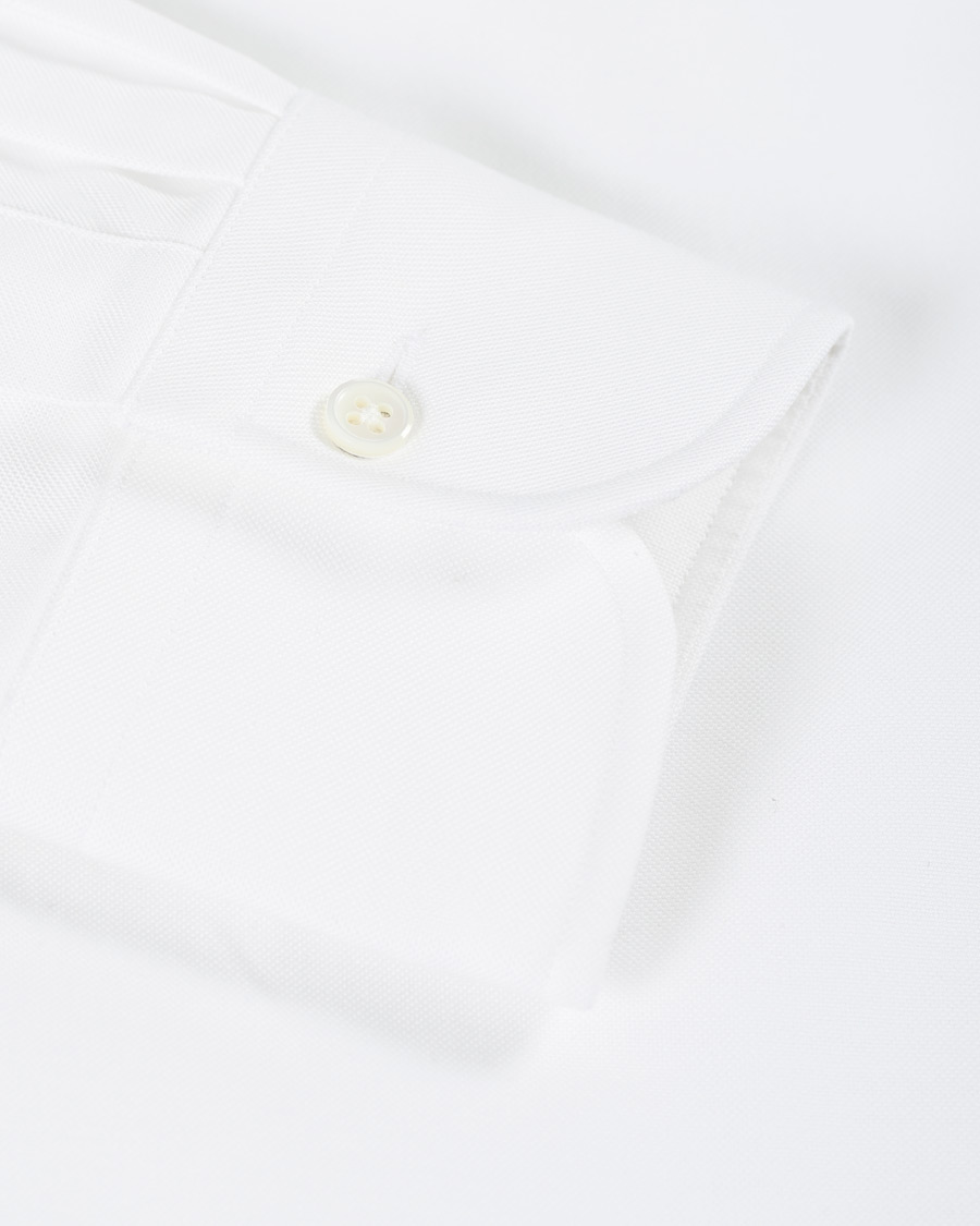 Herren | Hemden | Kamakura Shirts | Slim Fit Oxford Tab Collar Shirt White