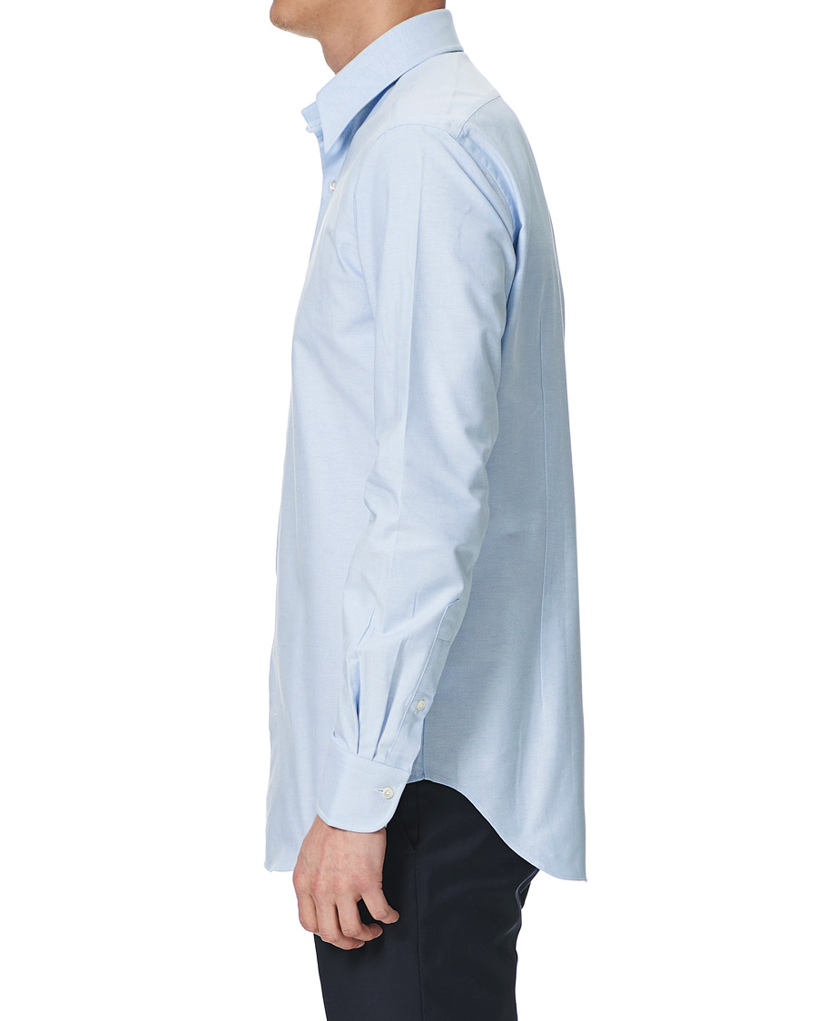 Herren | Hemden | Kamakura Shirts | Slim Fit Oxford Tab Collar Shirt Light Blue