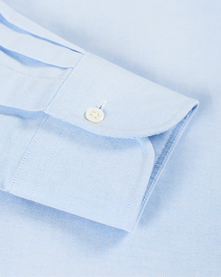 Herren | Hemden | Kamakura Shirts | Slim Fit Oxford Tab Collar Shirt Light Blue