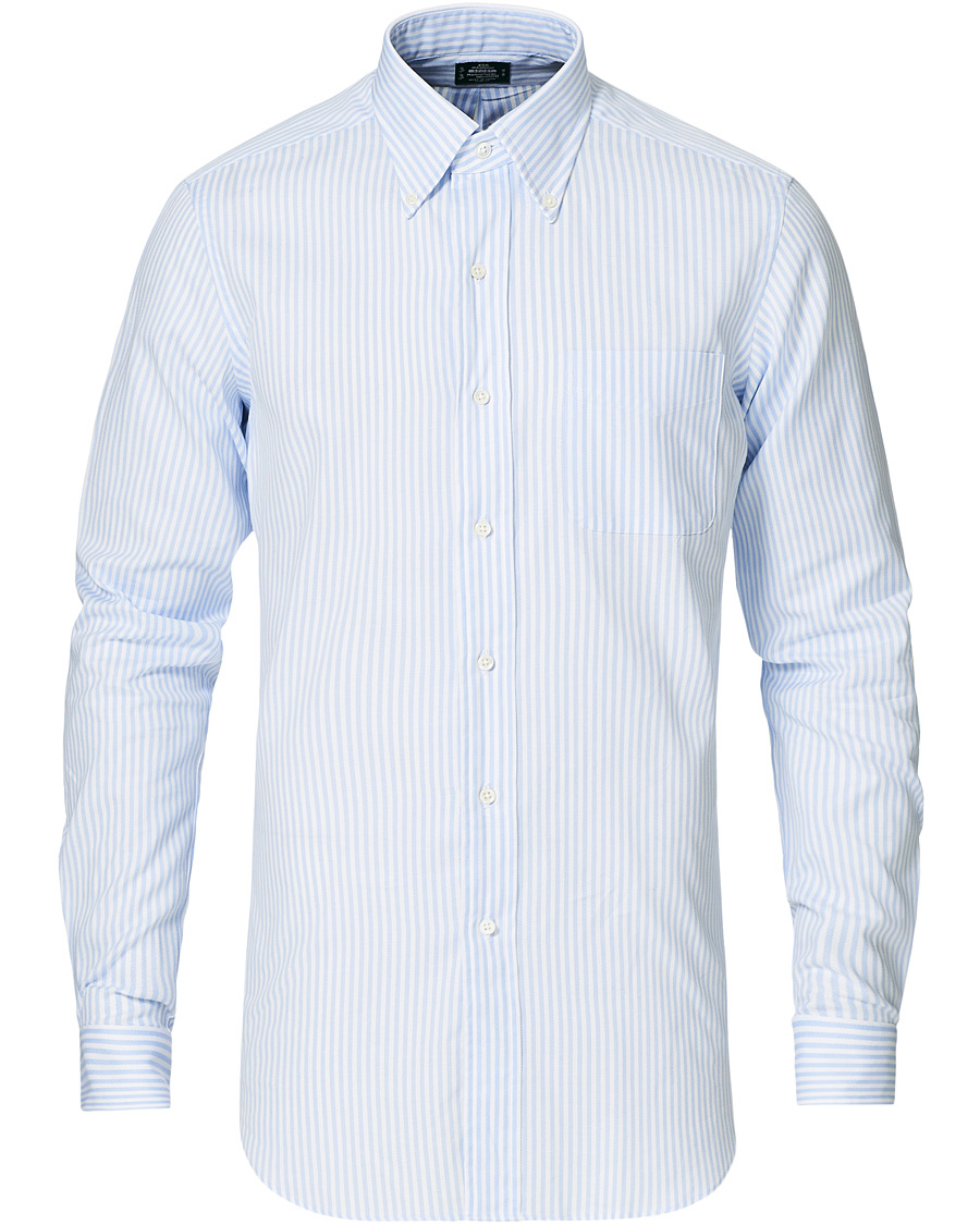 Herren | Hemden | Kamakura Shirts | Slim Fit Oxford Button Down Shirt Light Blue