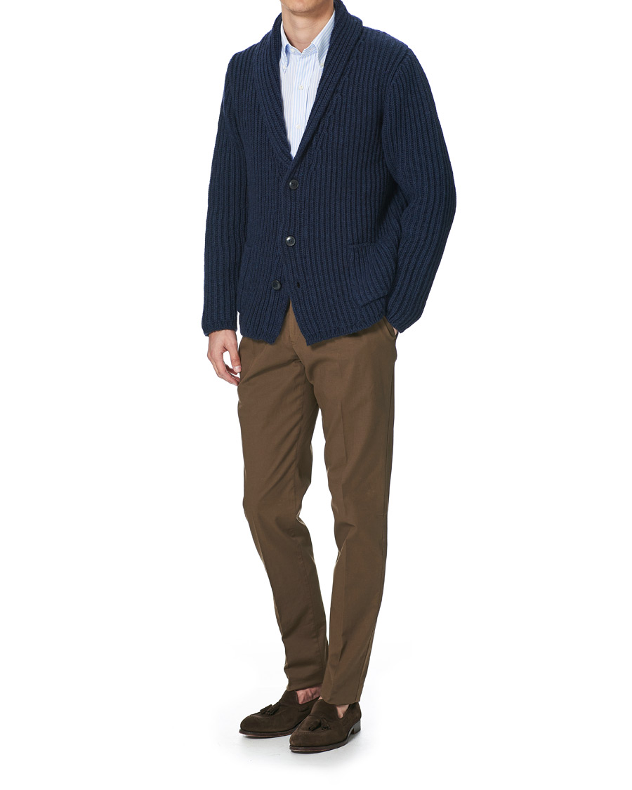 Herren | Hemden | Kamakura Shirts | Slim Fit Oxford Button Down Shirt Light Blue
