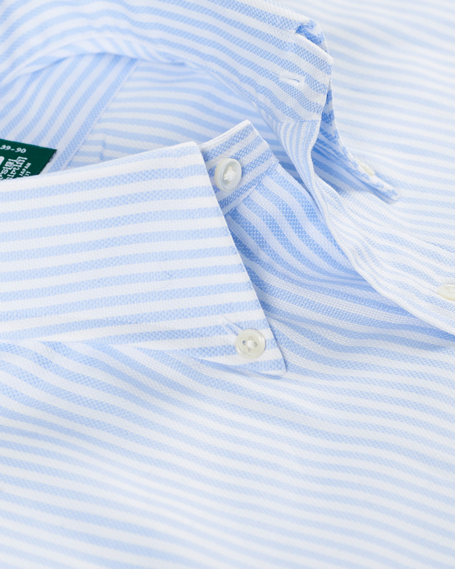 Herren | Hemden | Kamakura Shirts | Slim Fit Oxford Button Down Shirt Light Blue