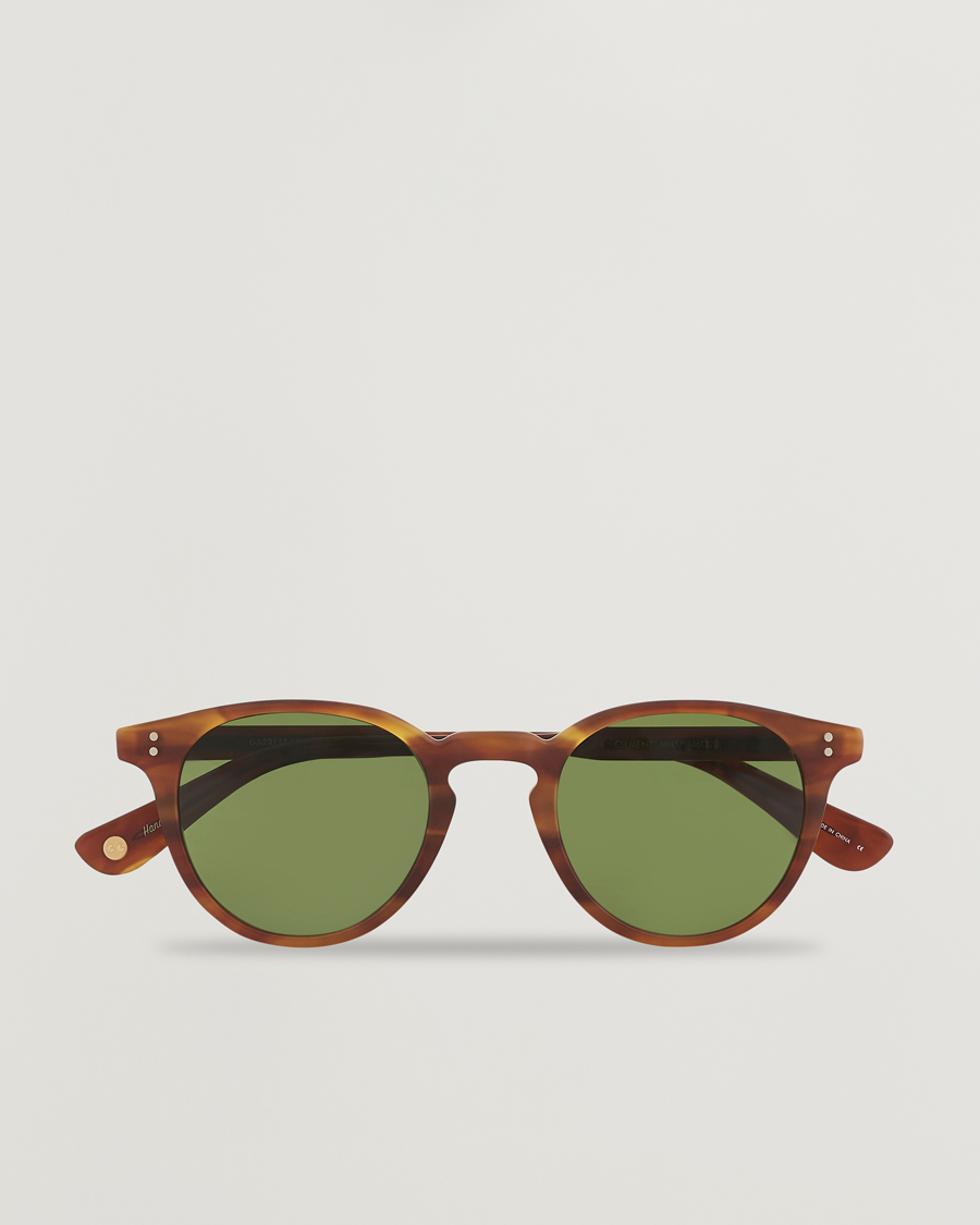 Herren | Garrett Leight Clement Sunglasses Matte Honey/Pure Green | Garrett Leight | Clement Sunglasses Matte Honey/Pure Green