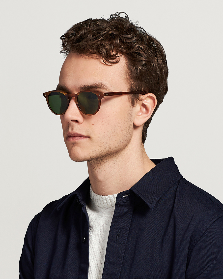Herren | | Garrett Leight | Clement Sunglasses Matte Honey/Pure Green
