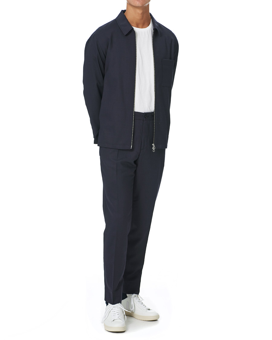 Herren | Hosen | J.Lindeberg | Sasha DS Flannel Drawstring Trousers Navy
