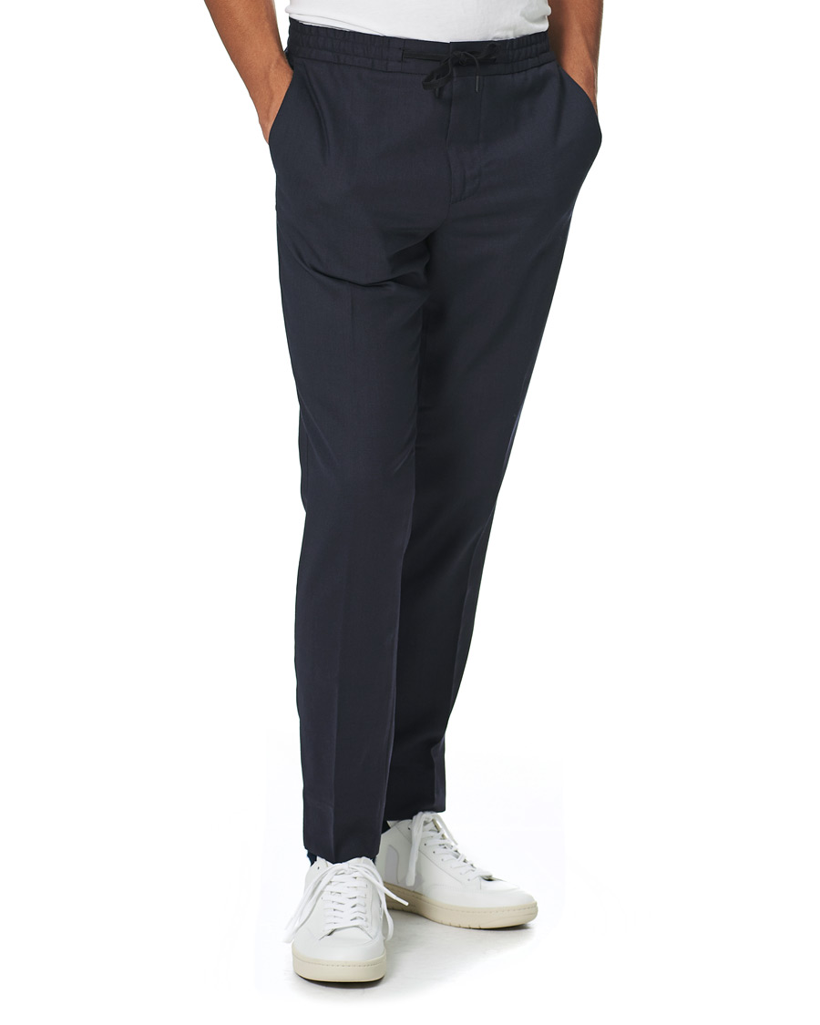 Herren | Hosen | J.Lindeberg | Sasha DS Flannel Drawstring Trousers Navy