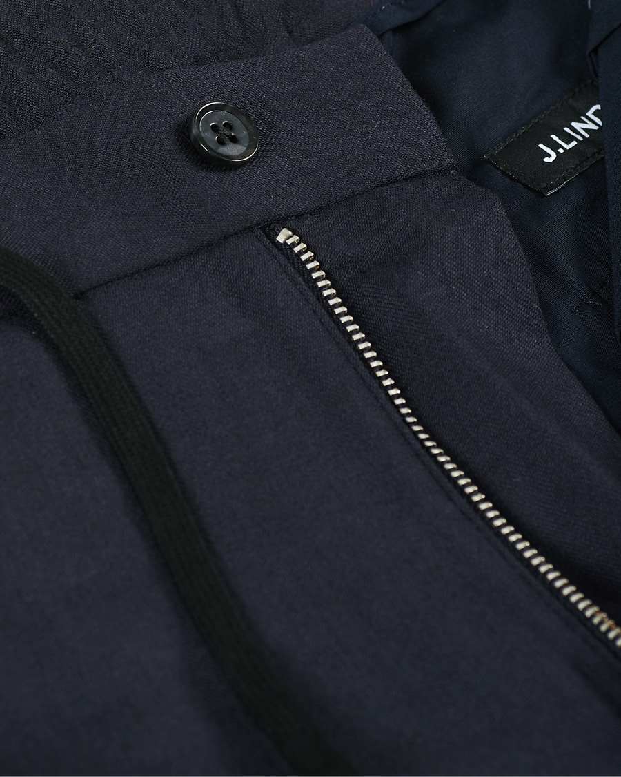 Herren | Hosen | J.Lindeberg | Sasha DS Flannel Drawstring Trousers Navy