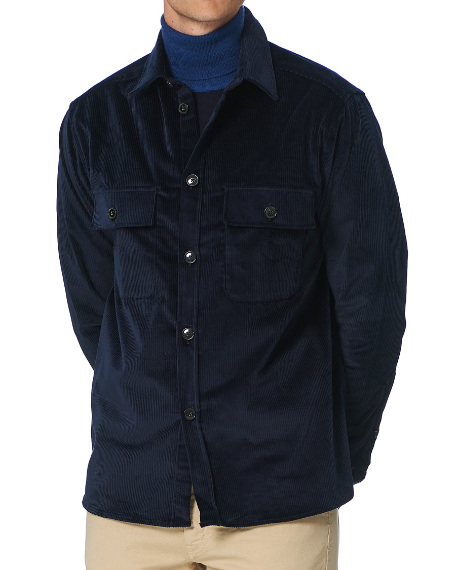 Herren | Hemden | J.Lindeberg | Regular Fit Corduroy Shirt Jacket Navy