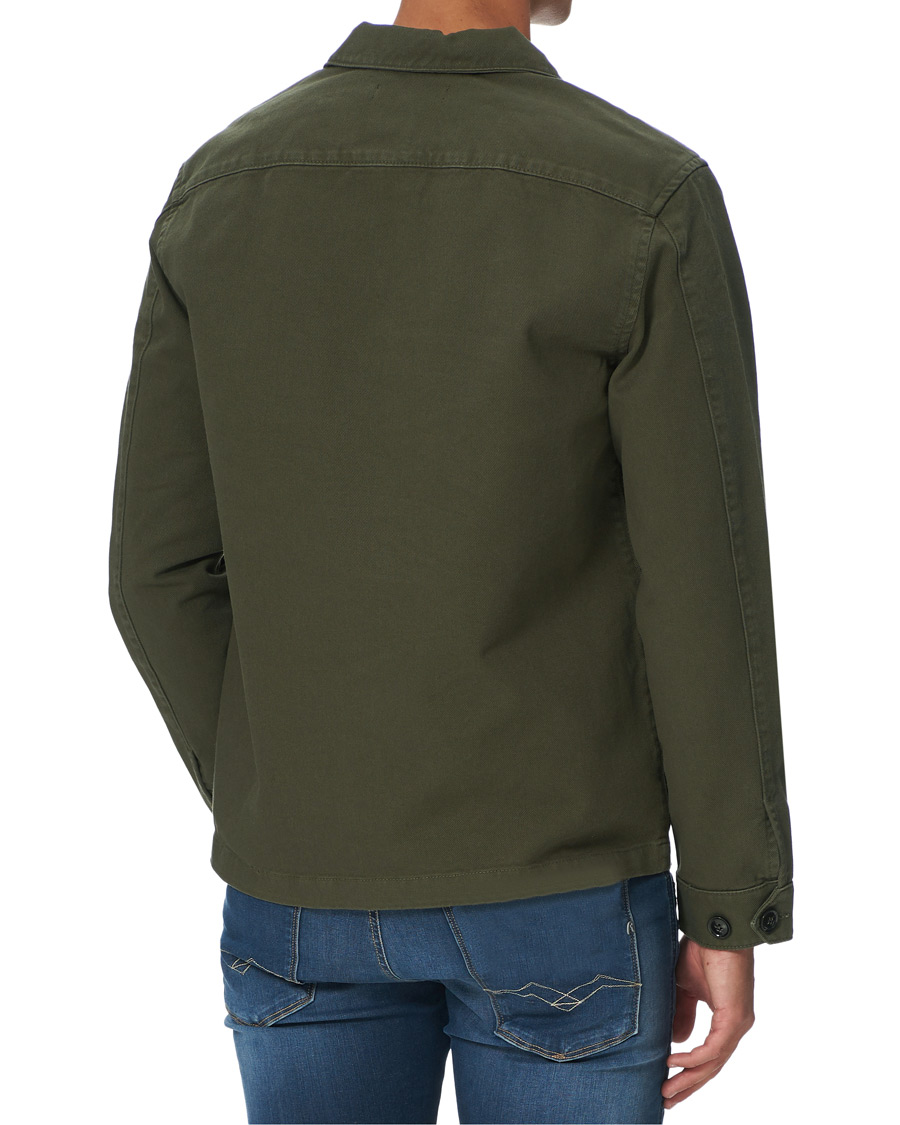 Herren | Hemden | J.Lindeberg | Twill Work Overshirt Seaweed Green