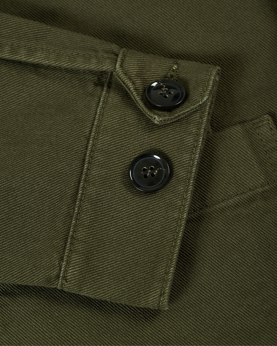 Herren | Hemden | J.Lindeberg | Twill Work Overshirt Seaweed Green