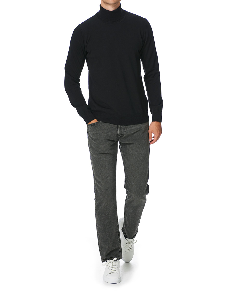 Herren | Pullover | J.Lindeberg | Lyd True Merino Turtleneck Black