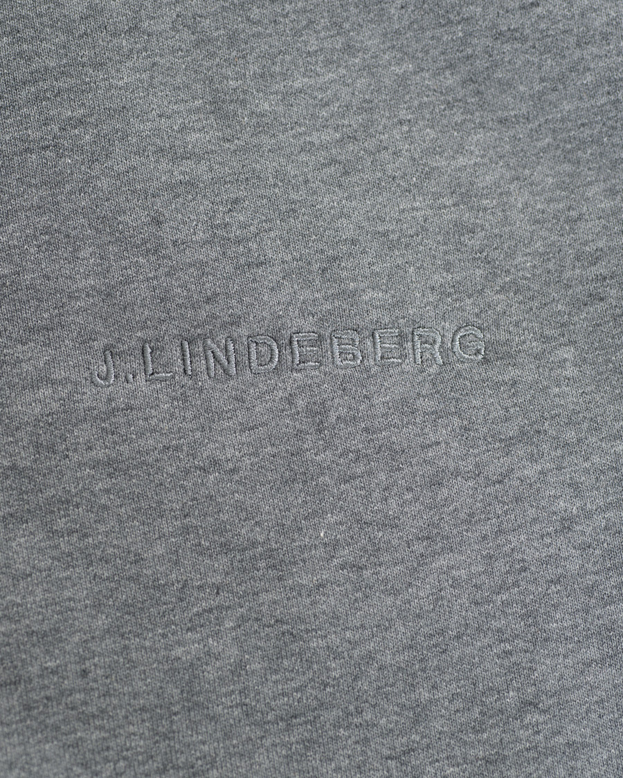 Herren | Pullover | J.Lindeberg | Chip Pocket Hoodie Stone Grey Melange