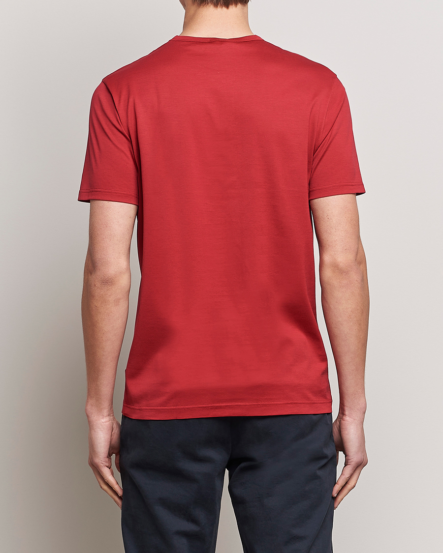 Herren | T-Shirts | Sunspel | Crew Neck Cotton Tee Wine