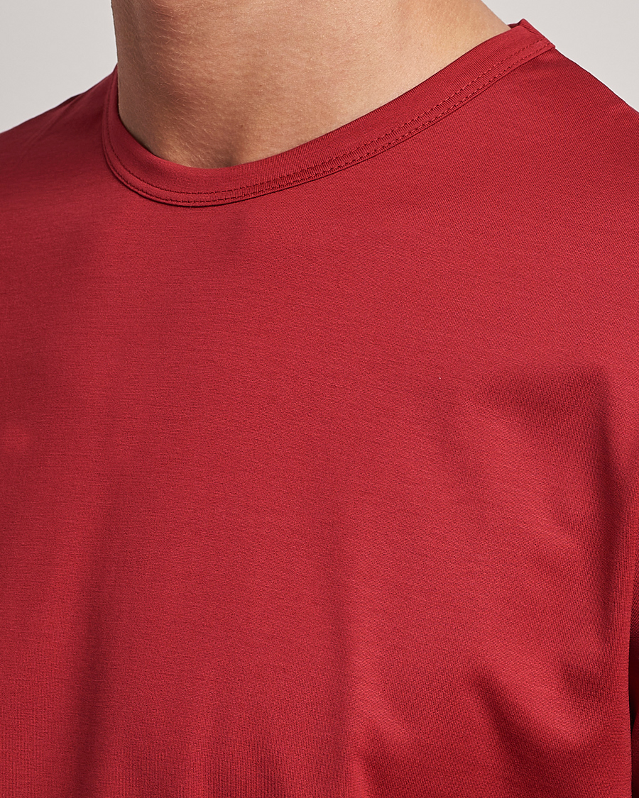 Herren | T-Shirts | Sunspel | Crew Neck Cotton Tee Wine