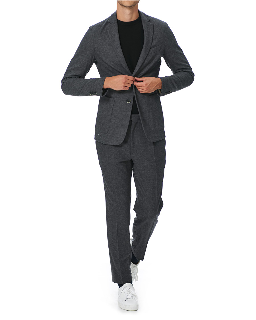 Herren | Sakkos | Barena | Borgo Unconstructed Flannel Blazer Grey Melange