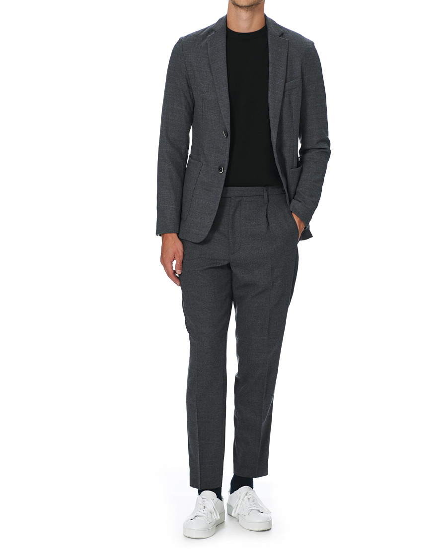 Herren | Hosen | Barena | Masco Flannel Trousers Grey Melange