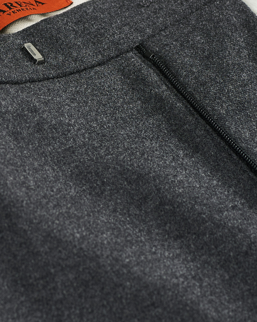 Herren | Hosen | Barena | Masco Flannel Trousers Grey Melange