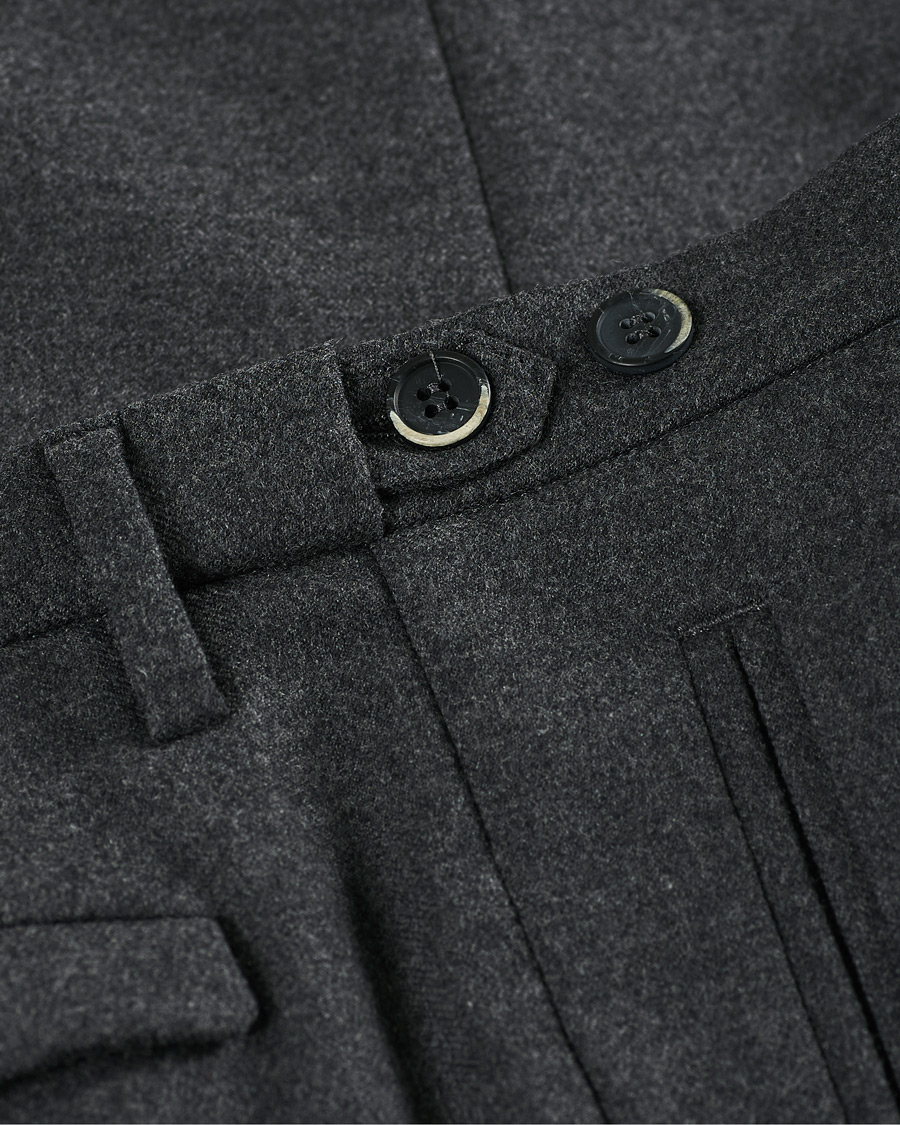 Herren | Hosen | Barena | Masco Flannel Trousers Grey Melange