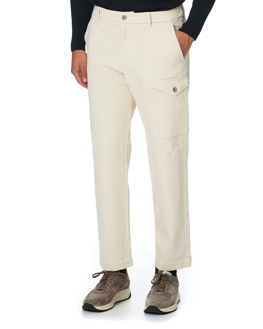 Herren | Hosen | Barena | Slim Fit Work Chinos Ecru