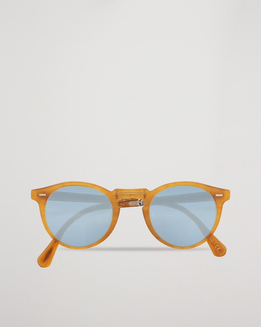 Herren | Oliver Peoples Gregory Peck 1962 Folding Sunglasses Matte Amber | Oliver Peoples | Gregory Peck 1962 Folding Sunglasses Matte Amber