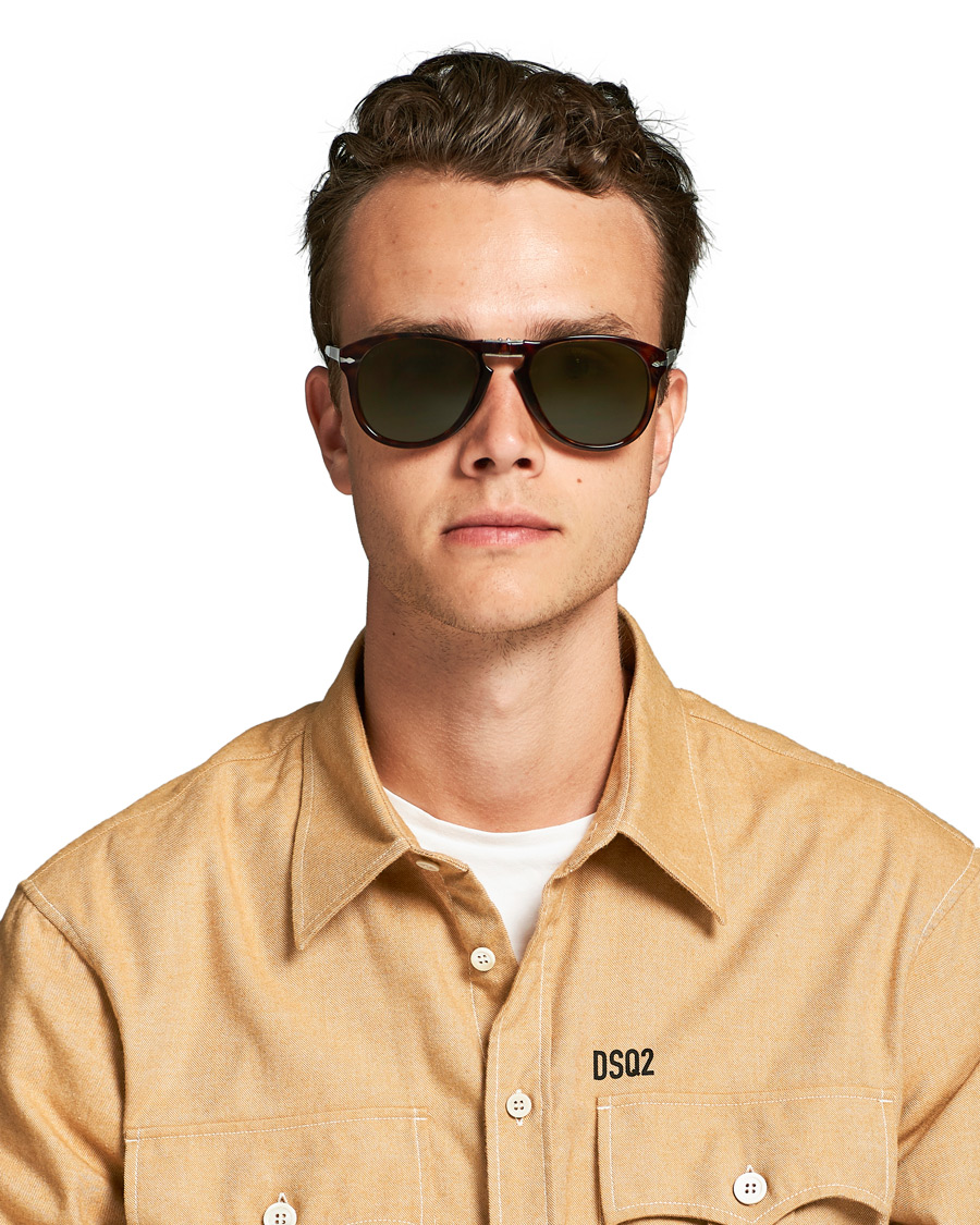 Herren | Persol 0OPO0714 Steve McQueen Sunglasses Havana/Polar Green | Persol | 0OPO0714 Steve McQueen Sunglasses Havana/Polar Green