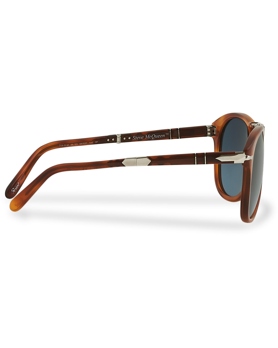 Herren | Persol 0OPO0714 Steve McQueen Sunglasses Light Havana/Blue | Persol | 0OPO0714 Steve McQueen Sunglasses Light Havana/Blue